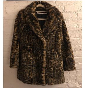 & Other Stories Faux Leopard Coat